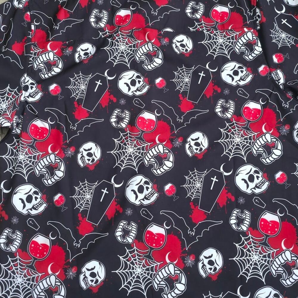 Dixxon Flannel The Hallow Black Friday 13th Bamboo Short Sleeve Shirt Men Sz M - Picture 9 of 11